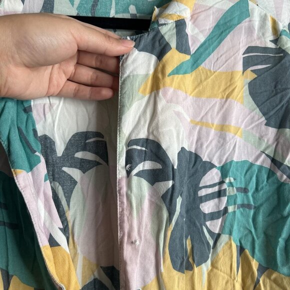 Paradised Scottie Pink Tropical Print Short Sleeve Jumpsuit Women's Size Large L - Picture 6 of 13